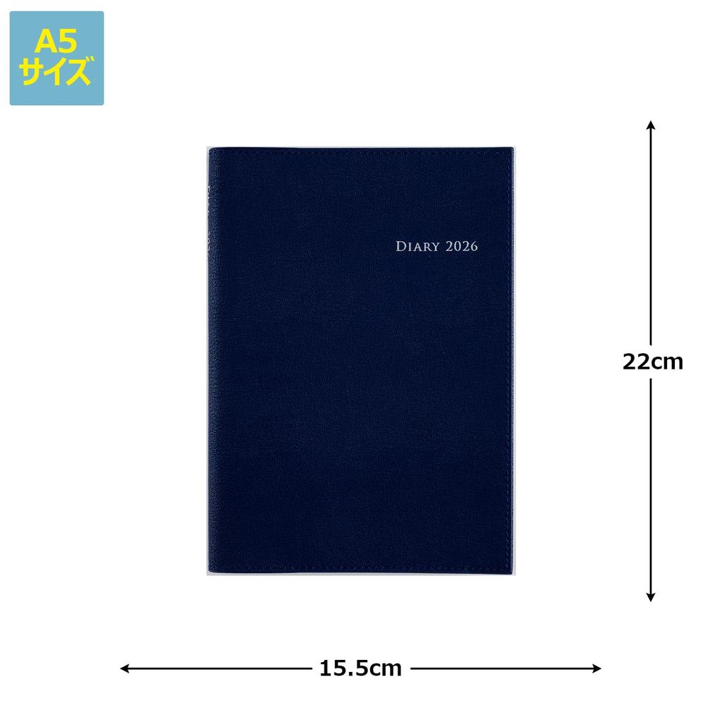 Takahashi 2026 A5 Weekly Desk Casual Size 433 December Diary, 3, Blue, No. (Starts 2025)