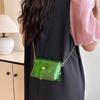Kawaii Transparent Crossbody Bag Candy Color Mini Lipstick Bag Trendy Jelly Shoulder Bag  Female