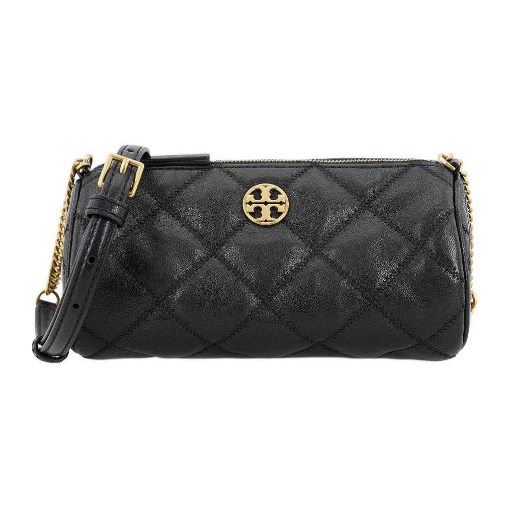 Tory Burch TB-Willa Quilted Zipper Closure Lambskin Mini Shoulder Crossbody Bag Women bags Black 153372-001