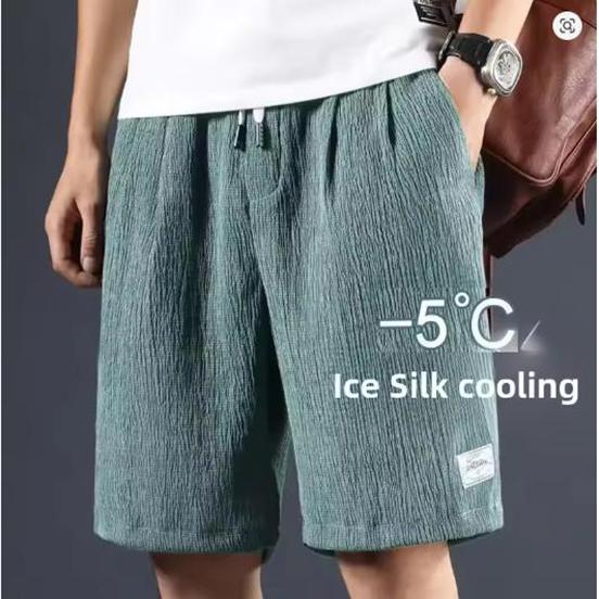 Мужские повседневные шорты Ice Silk свободного кроя, летние стильные большие брюки, универсальная верхняя одежда для мужчин, удобное нижнее белье