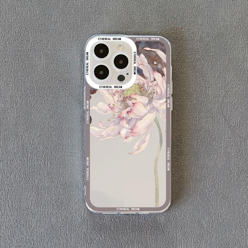Винтажный прозрачный чехол с цветами для iPhone 15 14 Pro Max 12 11 13 Pro Max 7 8 14 15 Plus SE2 X XR XS, задние крышки с бабочками и растениями