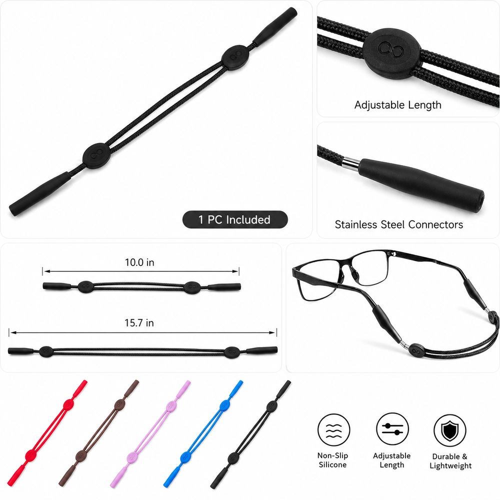 Silicone Glasses Strap Anti Slip Eyeglass Chain New Eyewear Lanyard For Sports