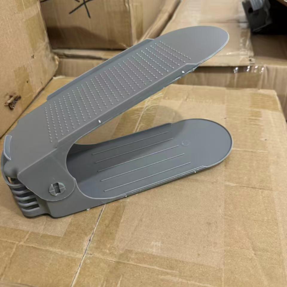 10 шт. Регулируемая двухслойная полка для обуви, утолщенная и экономящая место полка для хранения обуви с плоским дном и высоким каблуком