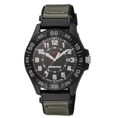 Мужские часы TIMEX Expedition, Кварцевый механизм, Водонепроницаемость 10 АТМ, Пластик, Черный циферблат, TW4B26400 [Оригинал]