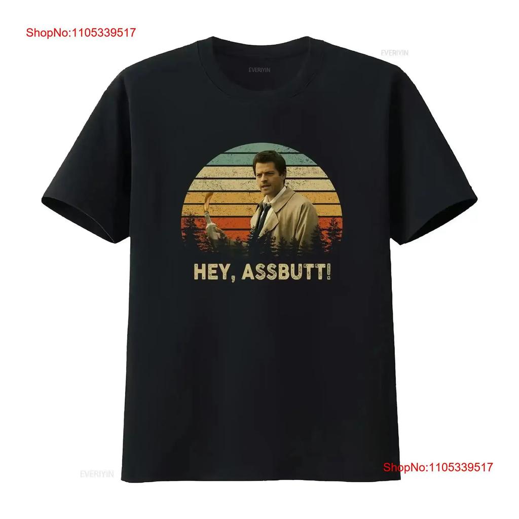 Misha Collins Hey Assbutt Vintage Movies Quote s For T Shirt Washed Versatile Stretched streetw
