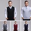 Spring Men's Cashmere Vest V-neck Business Fashion Comfortable Plus Size Sweater