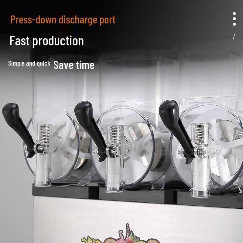 Fully Automatic Snow Melting & Smoothie Machine for Self-Service Milk Tea Shops and Catering, with Single, Double, and Triple Cylinder Options