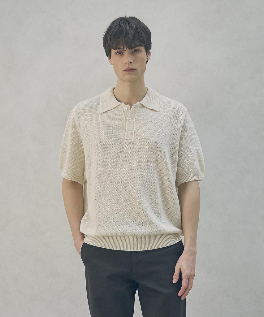 HALBKREIS LAYOUT T20040 Comfortable Collar Knit_Ivory