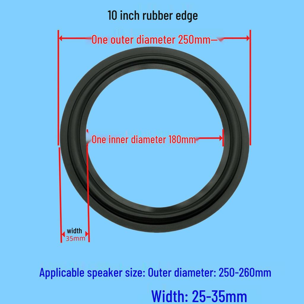 Speaker Rubber Edge Ring for 5, 6, 6.5, 8, 10, 12, 15 Inch Speakers