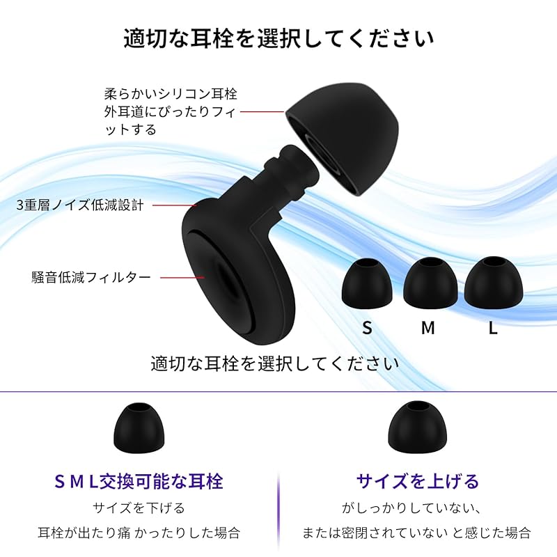 Ear Plugs for Sleeping Sound Insulation 40dB Noise Canceling Sleep Goods Hearing Protection Plane Study Snoring Blocker Trip Live Ear Tips for Work