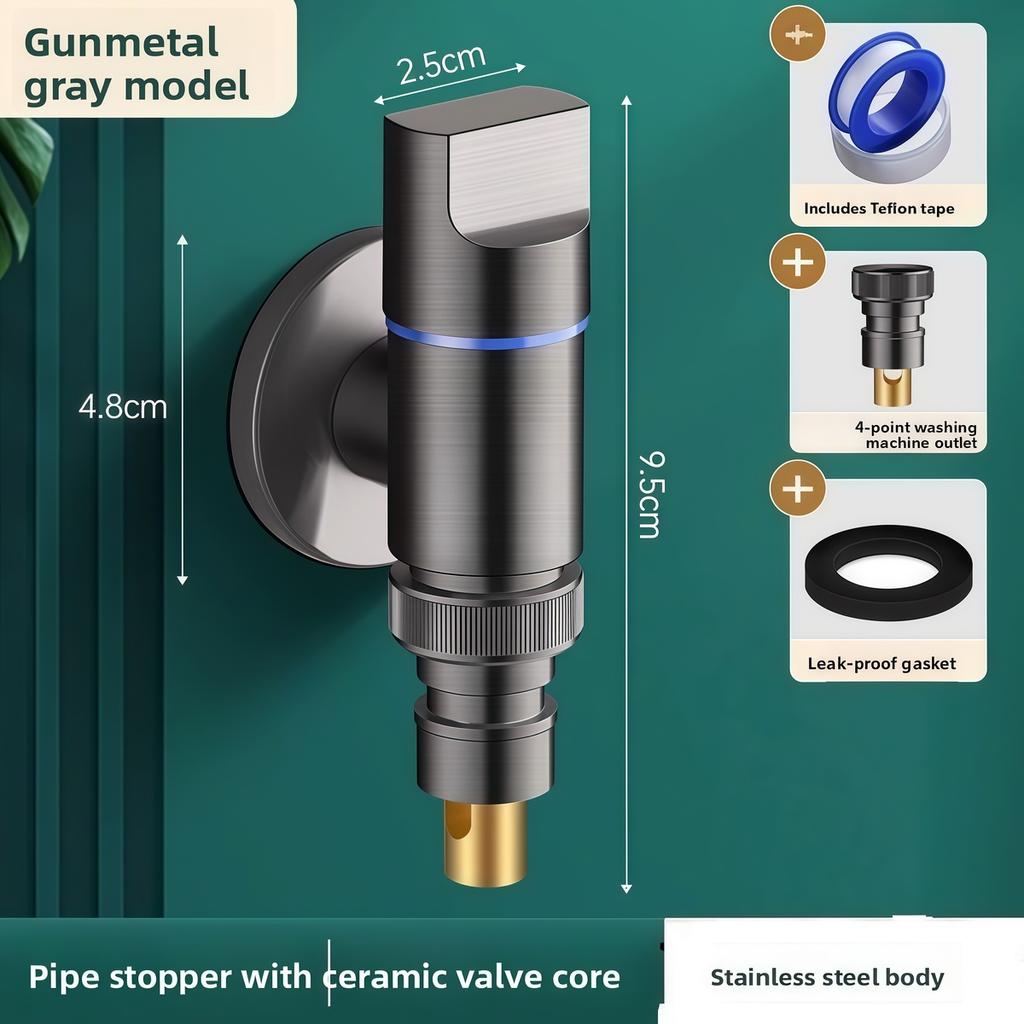 Бытовые смесители для стиральной машины из нержавеющей стали с запорным клапаном G1/2 Одинарный холодный настенный кран Аксессуары для ванной комнаты
