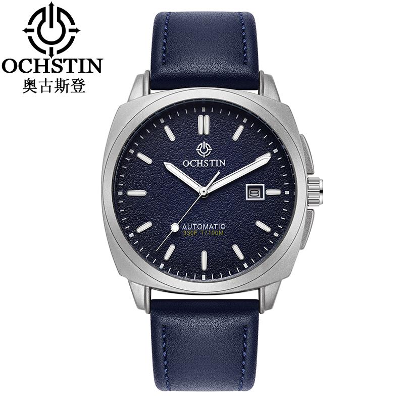 OCHSTIN Men’s Genuine Leather Strap Wristwatch Male Automatic Mechanical Movement Watches Man Luminous Hand Luxury Clock