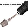 3/8” Drive Impact Bolt Nut Extractor Set, 13 Pcs Lug Nut Remover Kit 1/4”-3/4” Twist Socket Tool Set with a 1/4” Hex Drive To 3/8” Socket Adapter