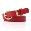 Womens Simple Pu Leather Belt With Alloy Buckle For Fashionable Office And Casual Looks