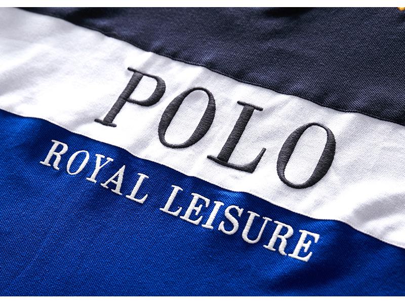 Европейский и американский мужской короткий рукав поло - Британский стиль, спортивный повседневный, хлопок, вышивка, больших размеров