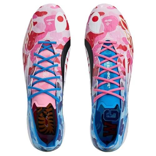 Бутсы BAPE x Adidas F50 ELITE для футбола Мужские Розовые Синие JS0573