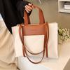 New Fashion Casual Canvas Bag Handheld Large Bag Commuter Versatile Women's Large Capacity Tote Bag
