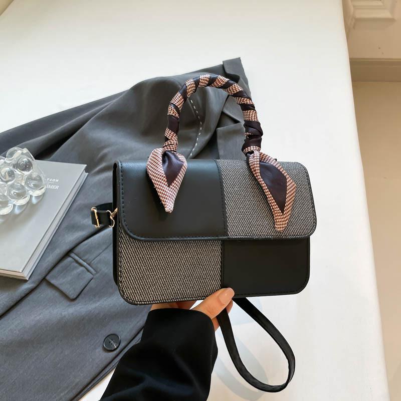 Нишевый дизайн, сумка-тоут с лоскутным шитьем, летняя новинка, сумка под мышку, модная универсальная сумка через плечо, сумка-мессенджер женская