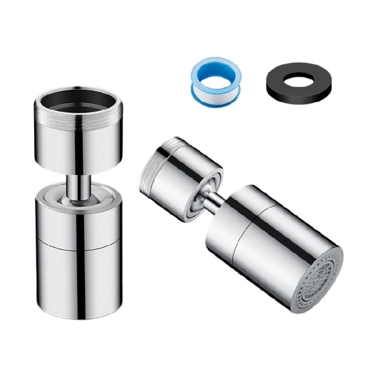 Sink Faucet Aerator Attachment with 360 Degree Joint 2 Flows Modes and Metal Body for Home Washing Tasks Daily