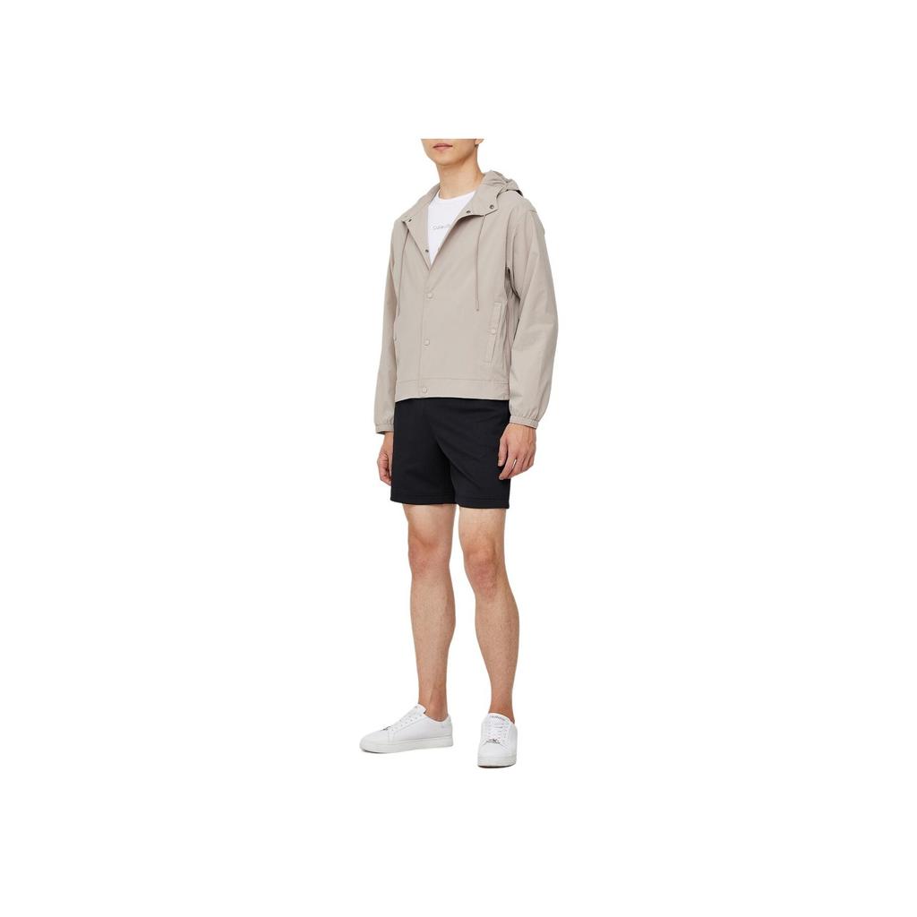 Calvin Klein Loose Solid Color Bubble Gauze Windbreaker Jacket Men Jackets Pink Beige 4MS4O521-020