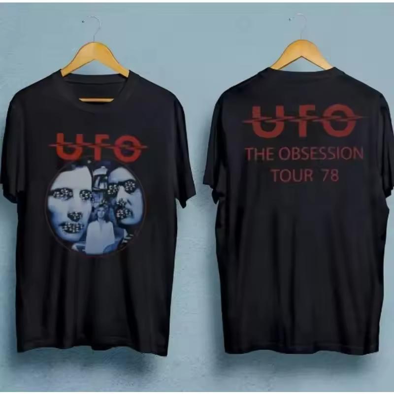 Vintage UFO The Obsession Tour Men T-shirt Black Unisex All Sizes Graphic T shirts