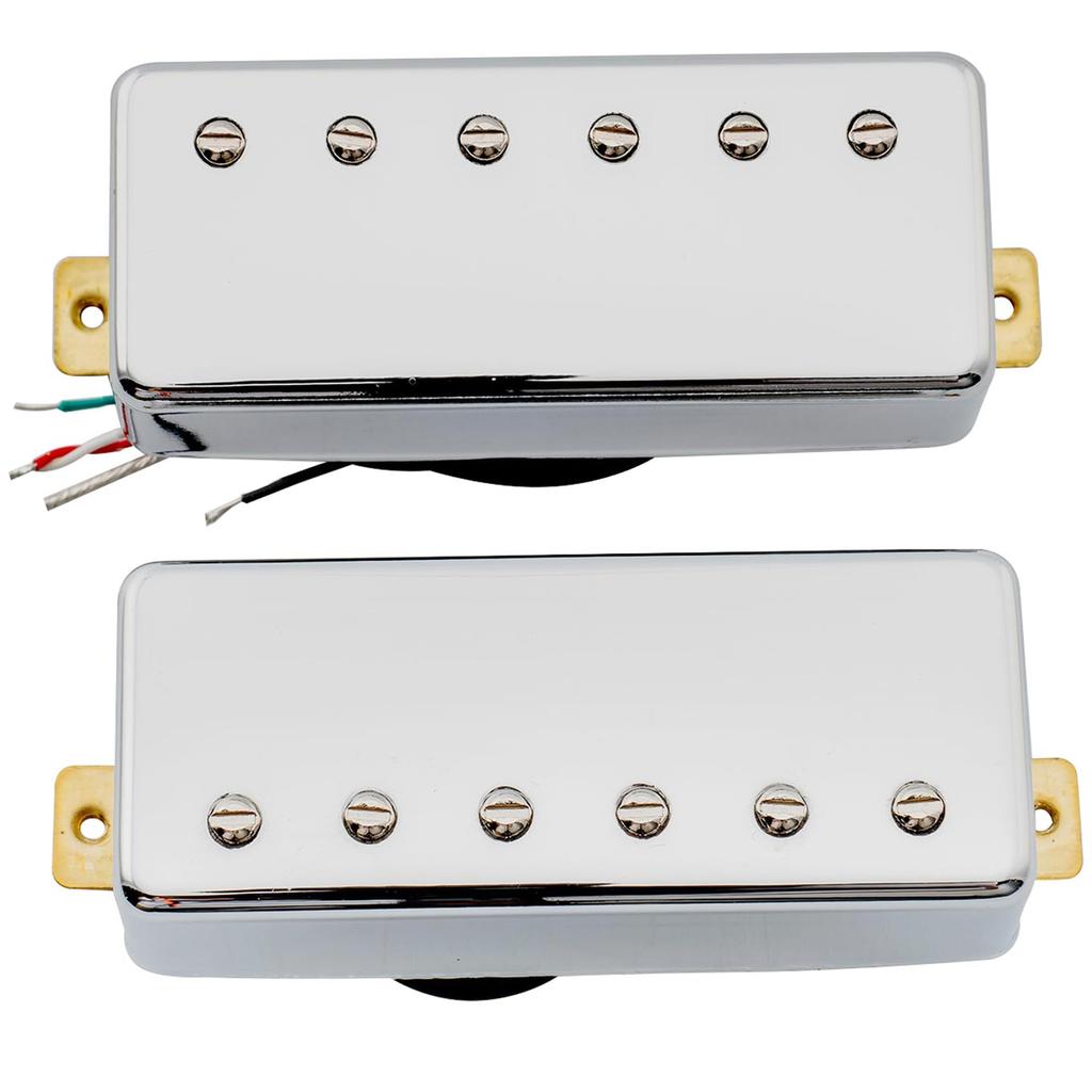 Artec MLA97 Alnico 5 Covered Mini Humbucker Pickup PU Set for Electric Chrome Neck/Bridge Guitar,