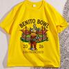 Футболка Benito Bowl Пуэрто-Рико Лягушка Коки Футболка С Графическим Принтом Футболка Повседневная С Коротким Рукавом Удобные Футболки