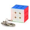 KeyChain Mofangjiaoshi 3.5cm Mini 3x3x3 Magic Cube KeyChain Professional Educational Toys Key Ring Cubo Magico Puzzle