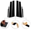 8pcs/set Fit For Subaru WRX STI 2015-2021 Glossy Black Car Door Trim Pillar Posts Cover Kits Stickers Window Decoration