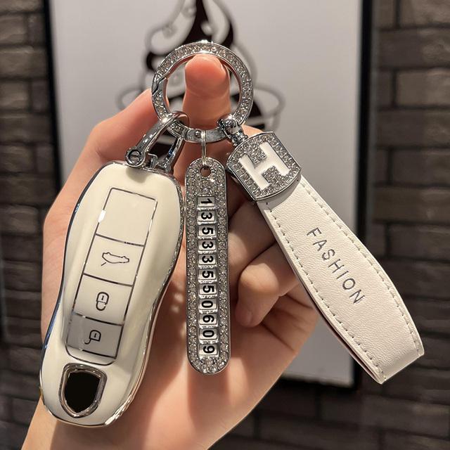 Чехол для ключей из ТПУ для Porsche Cayenne 958 911 Lepin 996 Macan Boxster Panamera 997 944 924 Panamera 718 971 9YA