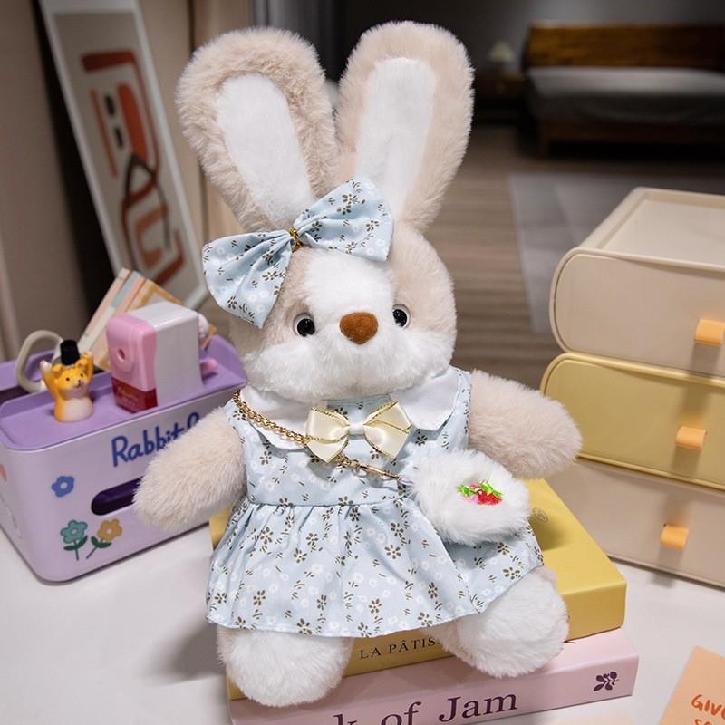Flower Skirt Rabbit Plush Toy Wear Dress Bunny Doll Kid Birthday Gift Decoration