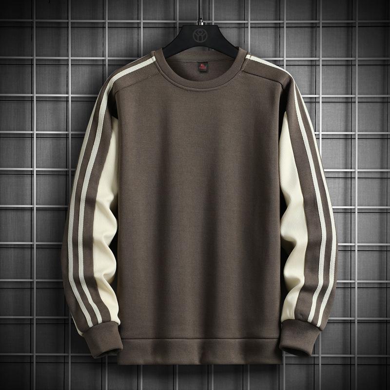 Men's Sweatshirt New Autumn New Versatile Long-sleeved T-shirt Pullover Round Neck Sweatshirt Men's Bottoming Shirt Large Size