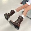 Women's Mid Calf Mid Heel Winter Fashion Designer Walking Shoes New 2024 New Solid Color Versatile and Comfortable Women's Boots