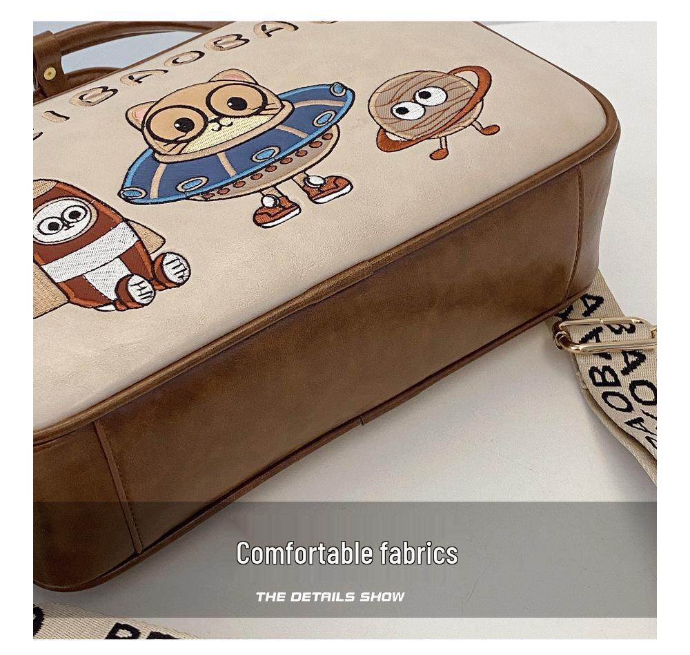 Urban Trendy Cartoon Crossbody Bag - Cute, Large Capacity Simple Shoulder Bag