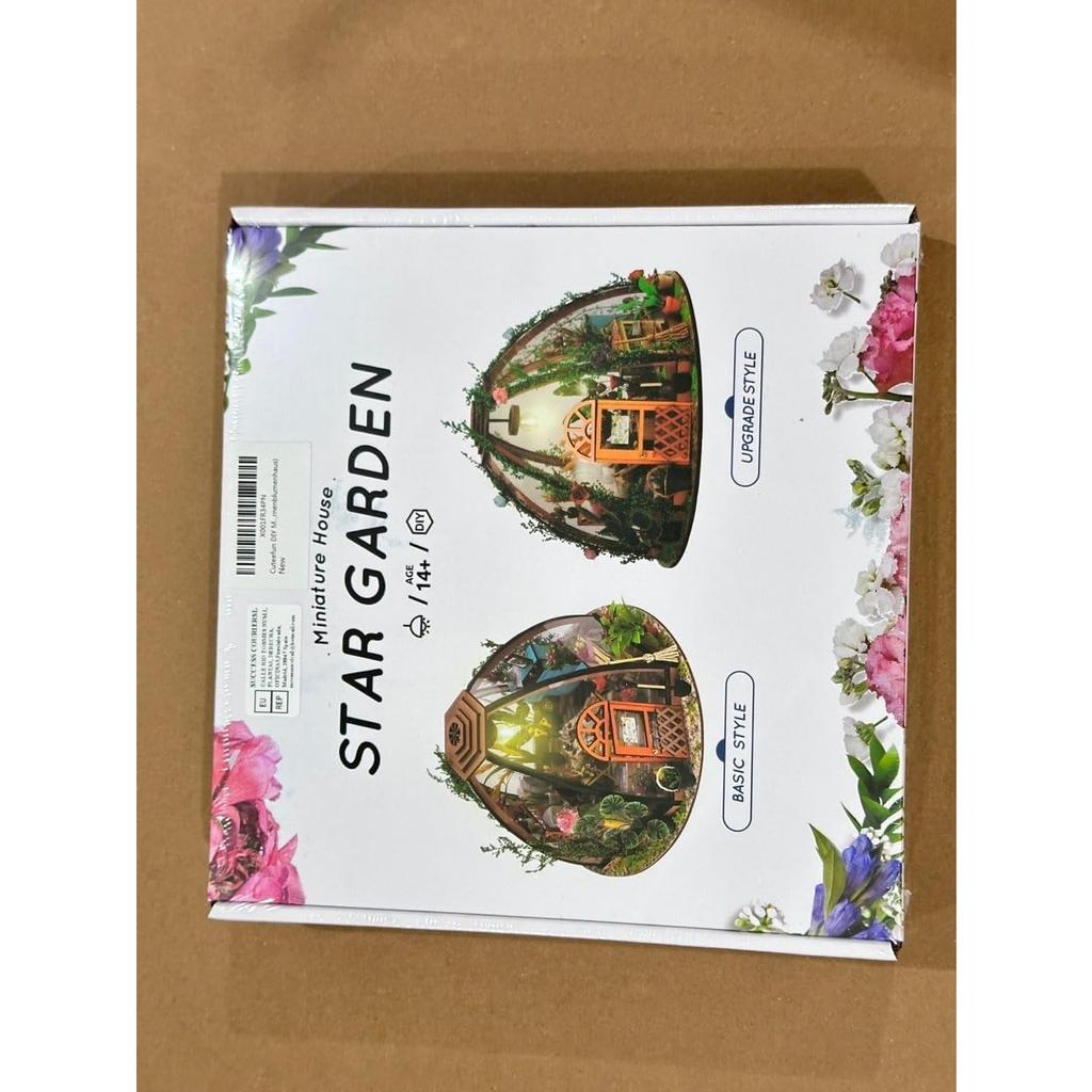 DIY Miniature House Kit for Adults To Build DIY Craft House Model Kit with Furniture and Tools Make Your Own Creative Gift (Star Flower House)