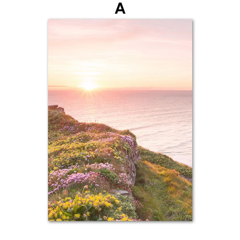 Розовая роза орхидея сакура корона цветок холст картина скандинавские постеры и принты настенные художественные картины для гостиной домашний декор