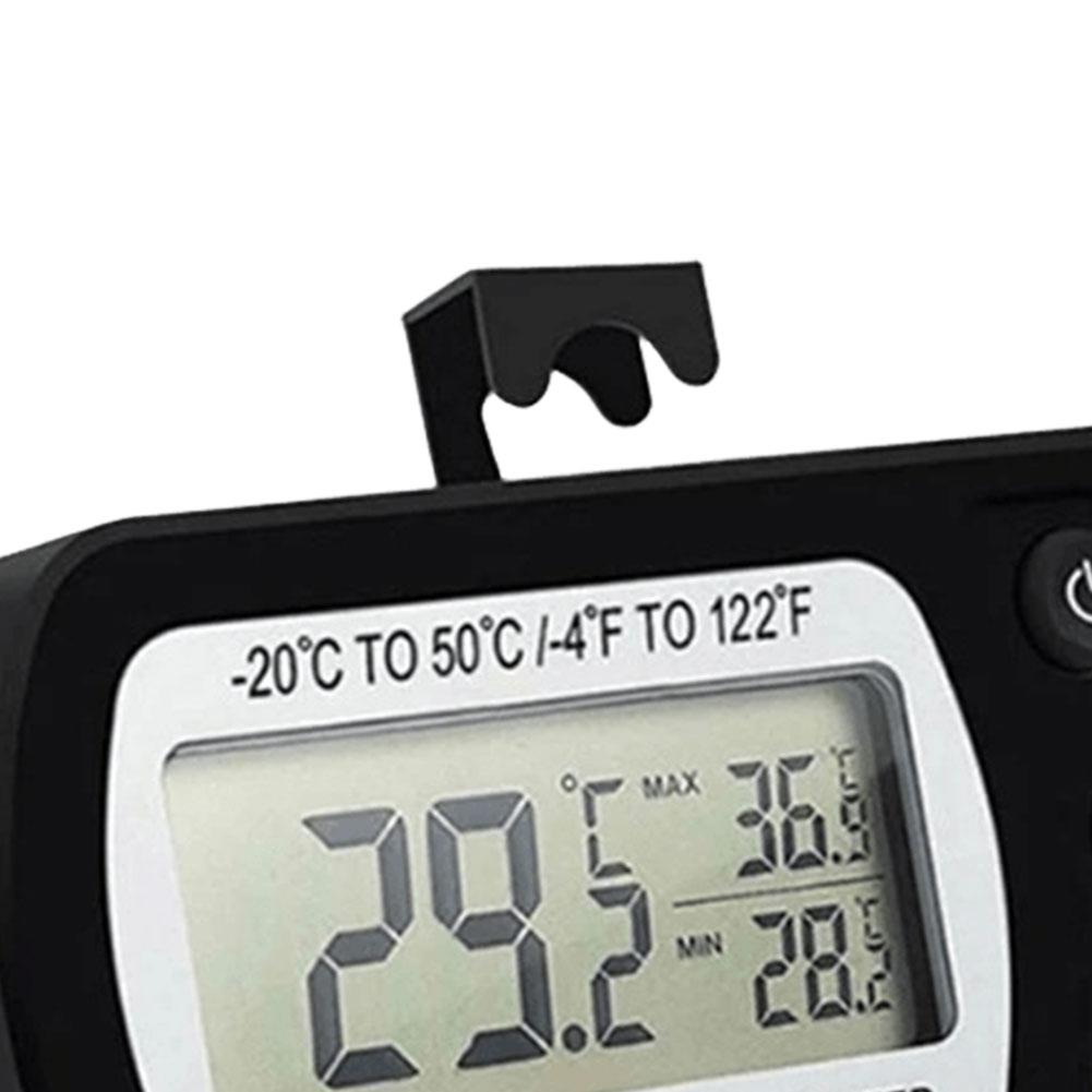 Digital Freezer Room Thermometer Max/Min Record Waterproof Temperature Gauge Large LCD Magnetic Back& Hook for Home Bars Cafe