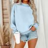 Women Winter Tops Women's Long Sleeve Sweatshirt Casual  Loose Fit Pollover Fleece Tops