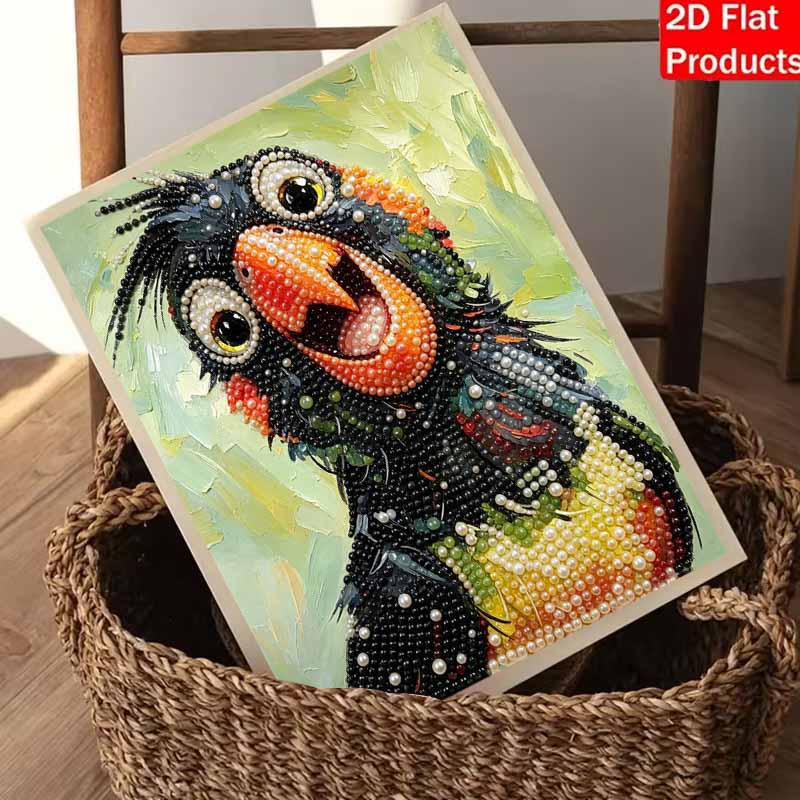 Pearl painting diy sticky diamond creative toucan bird diamond painting kit living room hanging painting