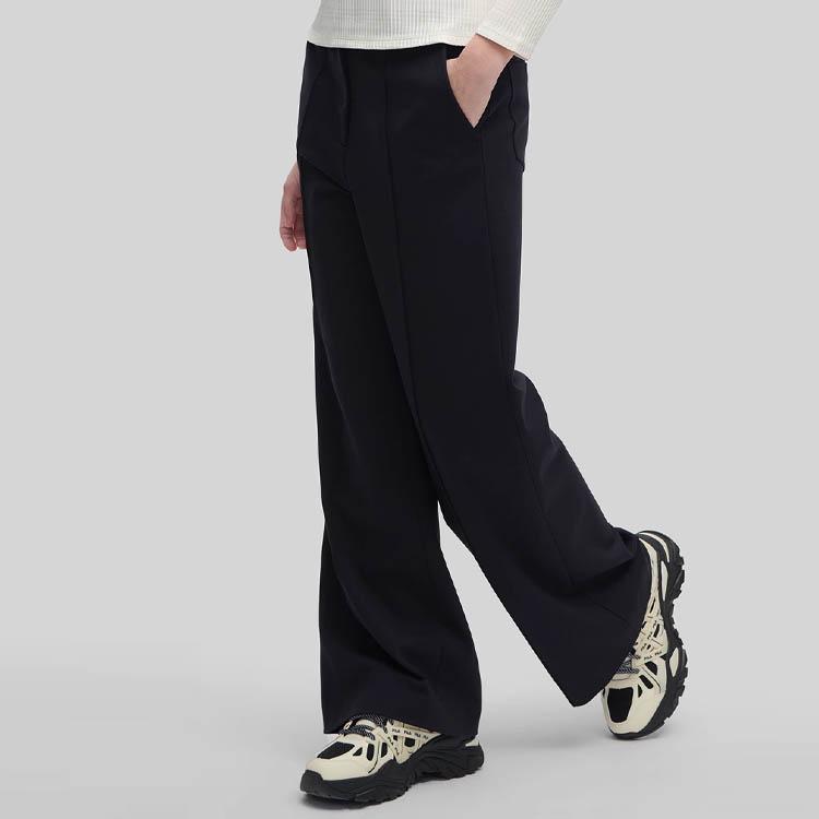 Fila Изумруд 2023 Зима Новинка Вязаные Брюки Клеш Женский низ Черный F11W344607F-BK