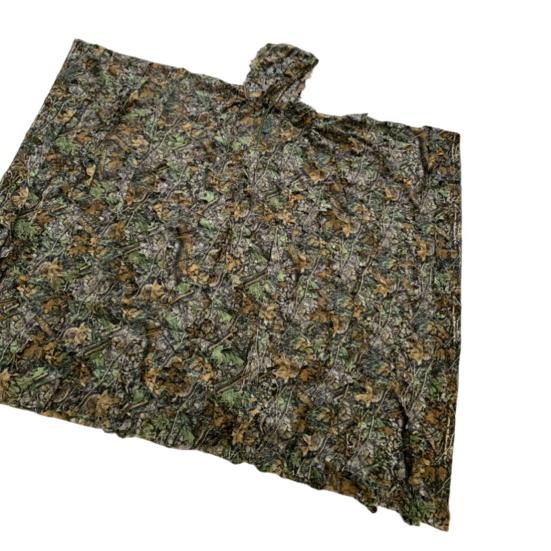 Камуфляжная накидка со скрытой кнопкой 3D Листья с капюшоном Маскировка Одежда для охоты