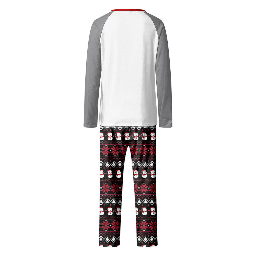 Christmas Day Prints Family Matching Long Sleeve Tops+Pants Set Family Matching Sets