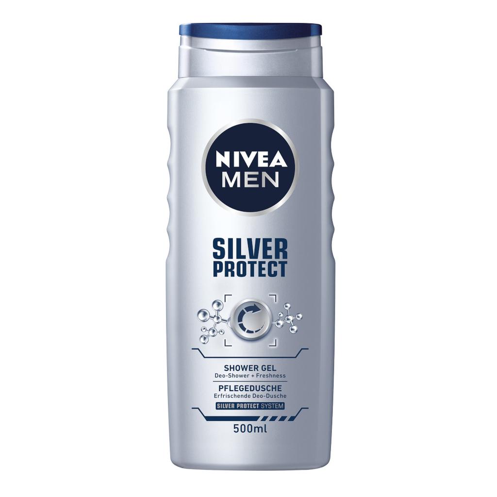 Nivea Men Silver Protect Antibacterial Shower Gel 500ml