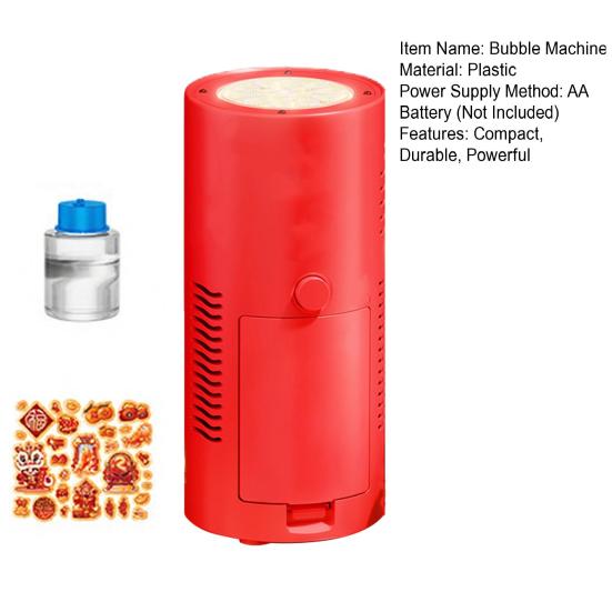 Машина для пускания искрящихся пузырей 10 отверстий Плотные пузыри Светодиодные разноцветные огни Работает от батареек Портативная Не протекающая Пузыредувка для новогодней праздничной вечеринки Игрушки