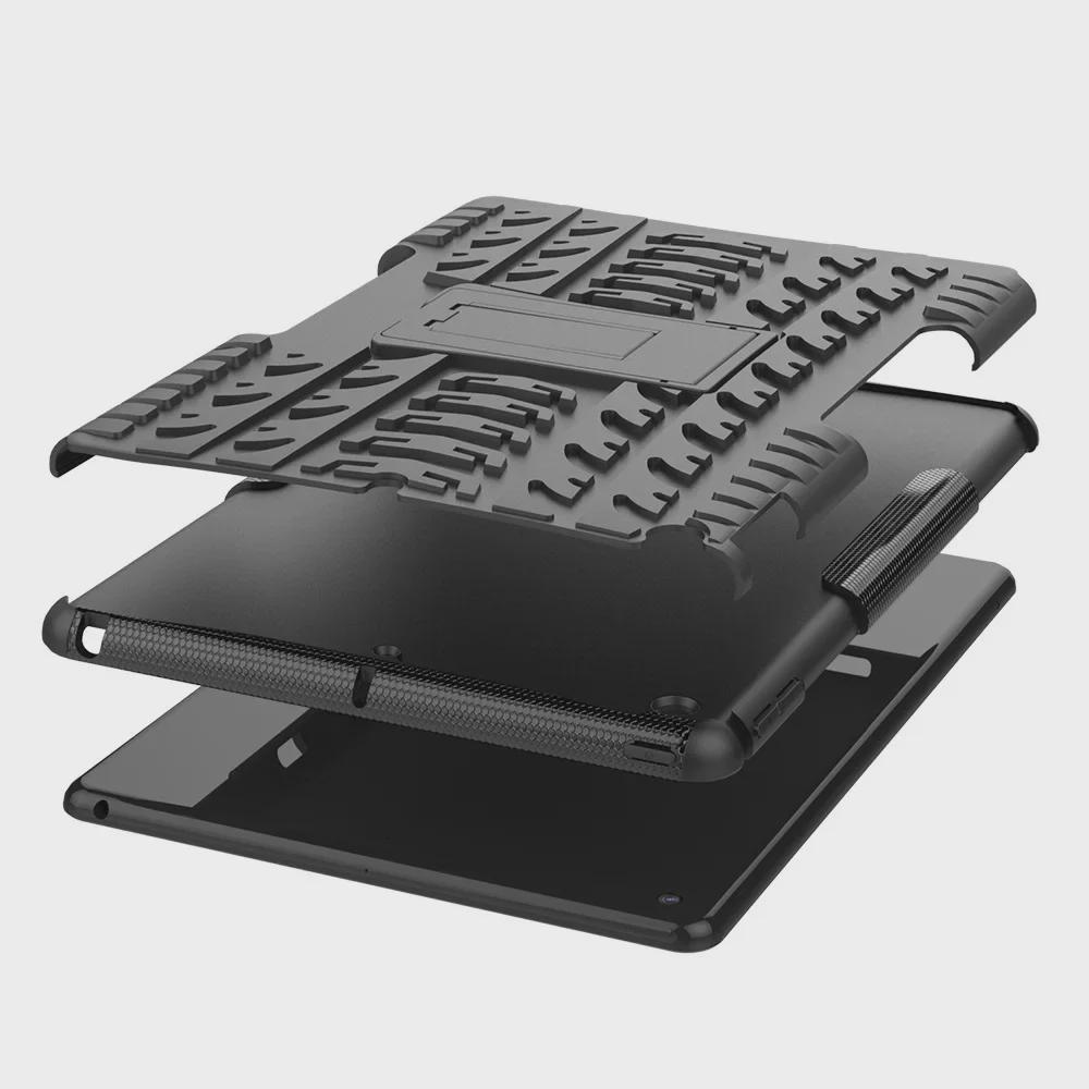 Двойной защитный чехол для Apple iPad 10,2 дюйма с ярким узором и нескользящей конструкцией.