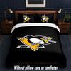 Дизайн Pittsburgh Penguins Постельное белье Комплект 1 пододеяльник + 2 наволочки Мягкое дышащее домашнее постельное белье