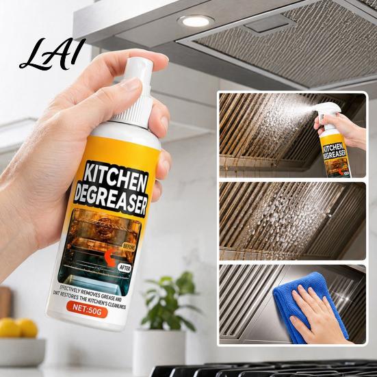 Range Hood Cleaner Grill Spray Heavy-Duty Grease Remover Kitchen Cleaner Effectively Easy Spray Remove Stains Degreaser for BBQ Grates Ovens