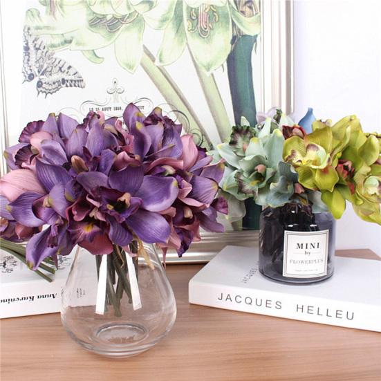 1 букет, 7 головок, искусственный цветок орхидеи, домашний отель, свадебный декор для свадебного стола