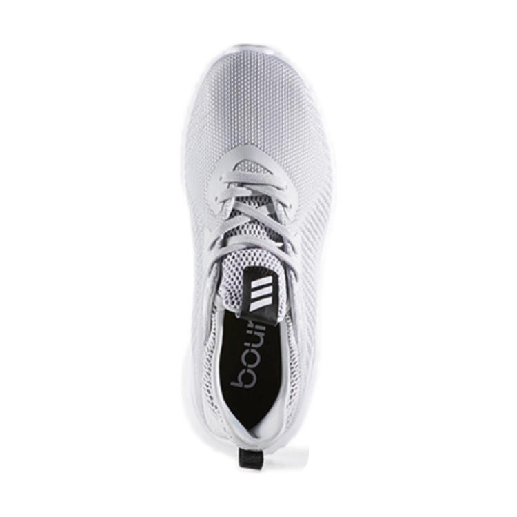 adidas AlphaBounce Удобные Кроссовки для Бега Низкие с Круглым Носком Устойчивые к Истиранию Детские Серый Белый BB7094