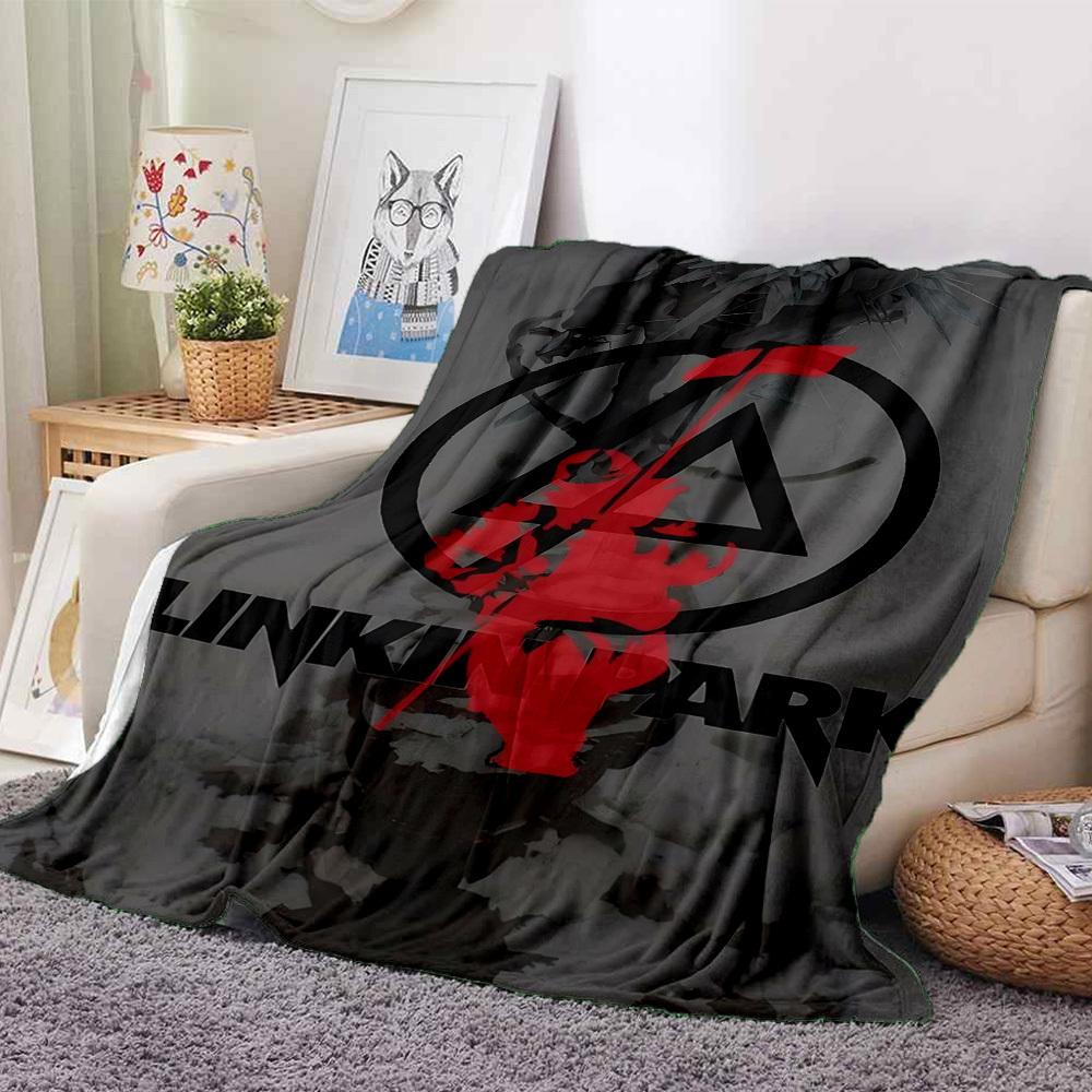 1 шт. Плед с символикой группы Linkin Park Легкий фланелевый плед Покрывало для дивана, кровати, путешествий, кемпинга, гостиной, офиса, дивана